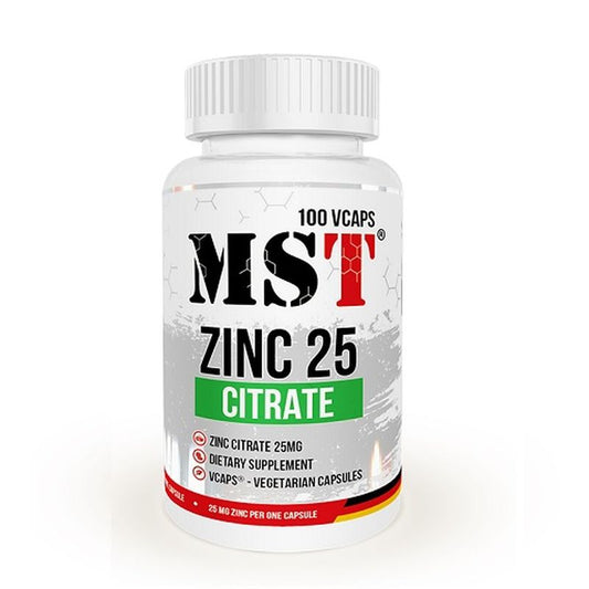 MST - Zinc Citrate 25mg 100 Kapseln